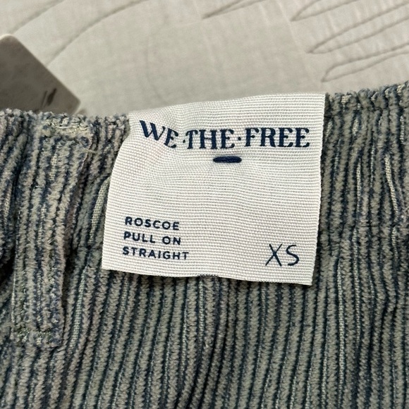 NWT We The Free Roscoe Cord Pull-On Jeans XS Gray Green Tint Thyme - Picture 8 of 10